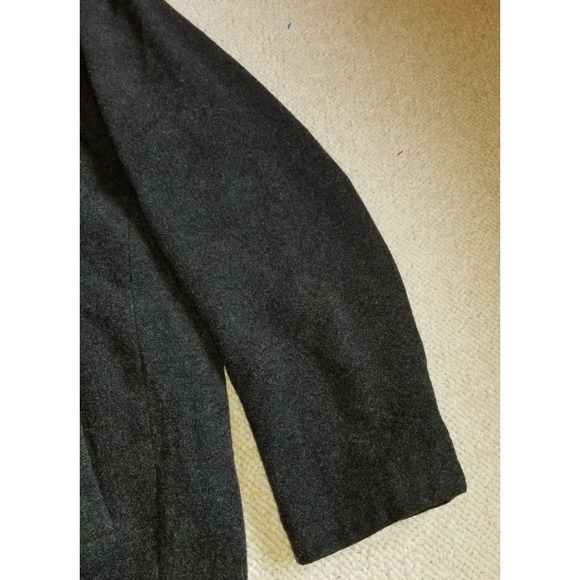 Mens Jacket-CHAPS RALPH LAUREN-charcoal wool blend lined overcoat zip front-L - Picture 2 of 4